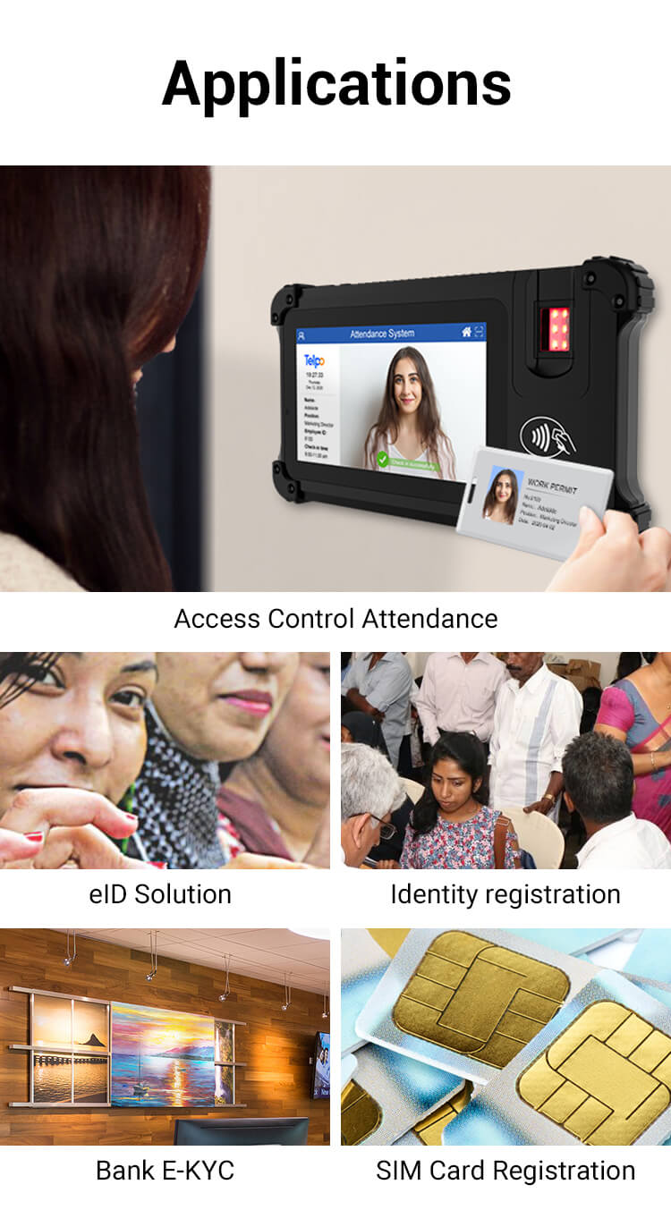 eID SolutionIdentity registration and authenticationMobile Time and Attendance, Border Control,Bank E-KYC, SIM Card Registration