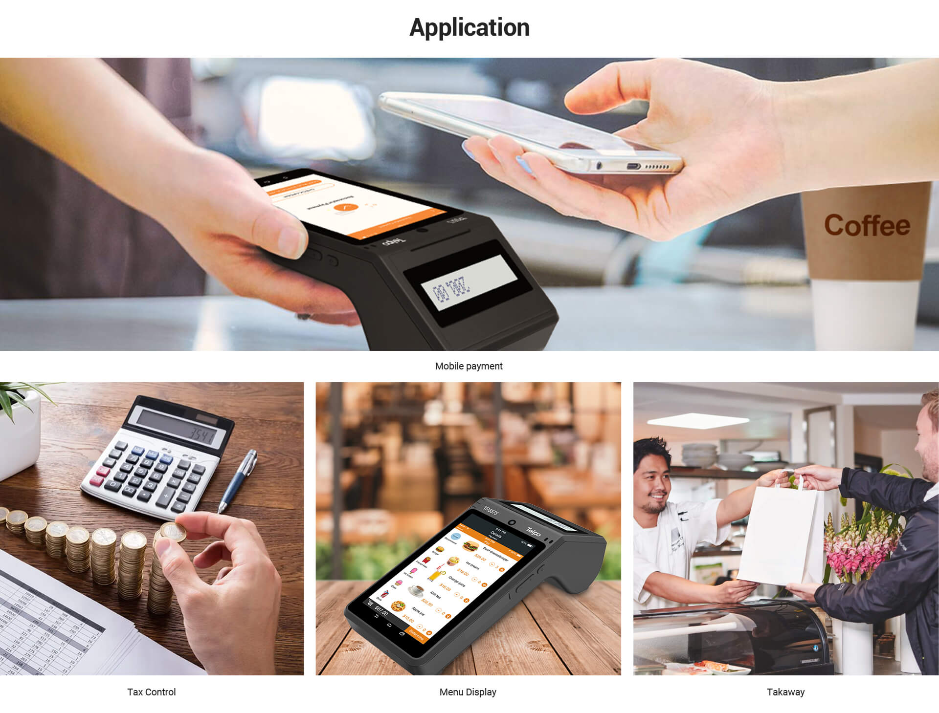 retail shop mini android cash register with QR-code reader