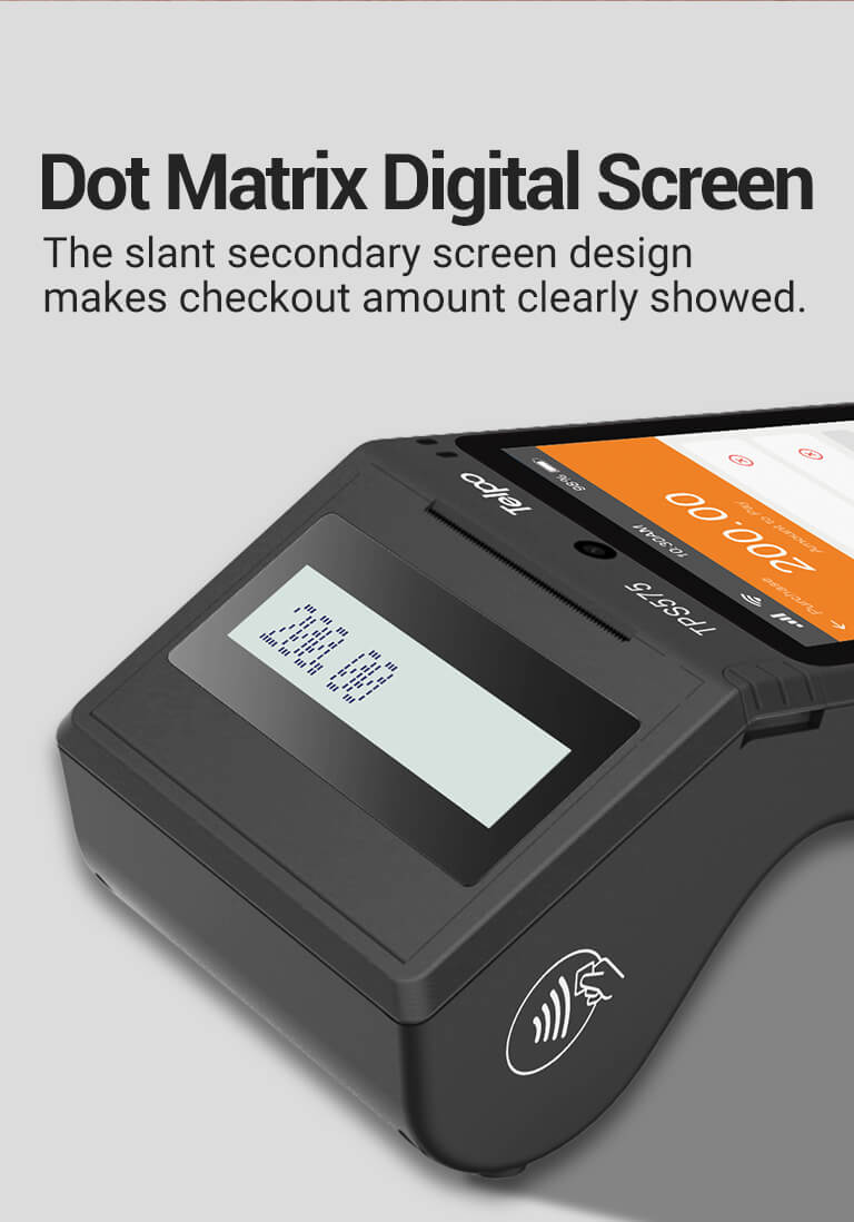 Desktop POS with Dot Matrix Digital Screen
