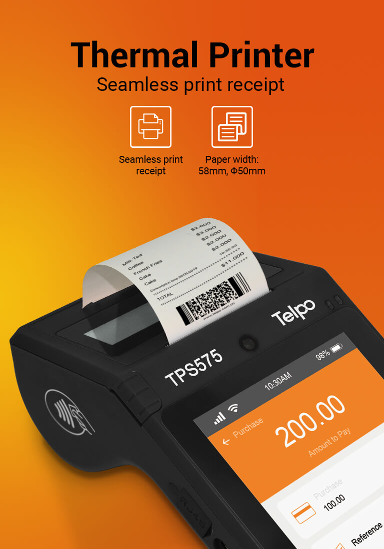  58mm receipt thermal printer POS device tabletop