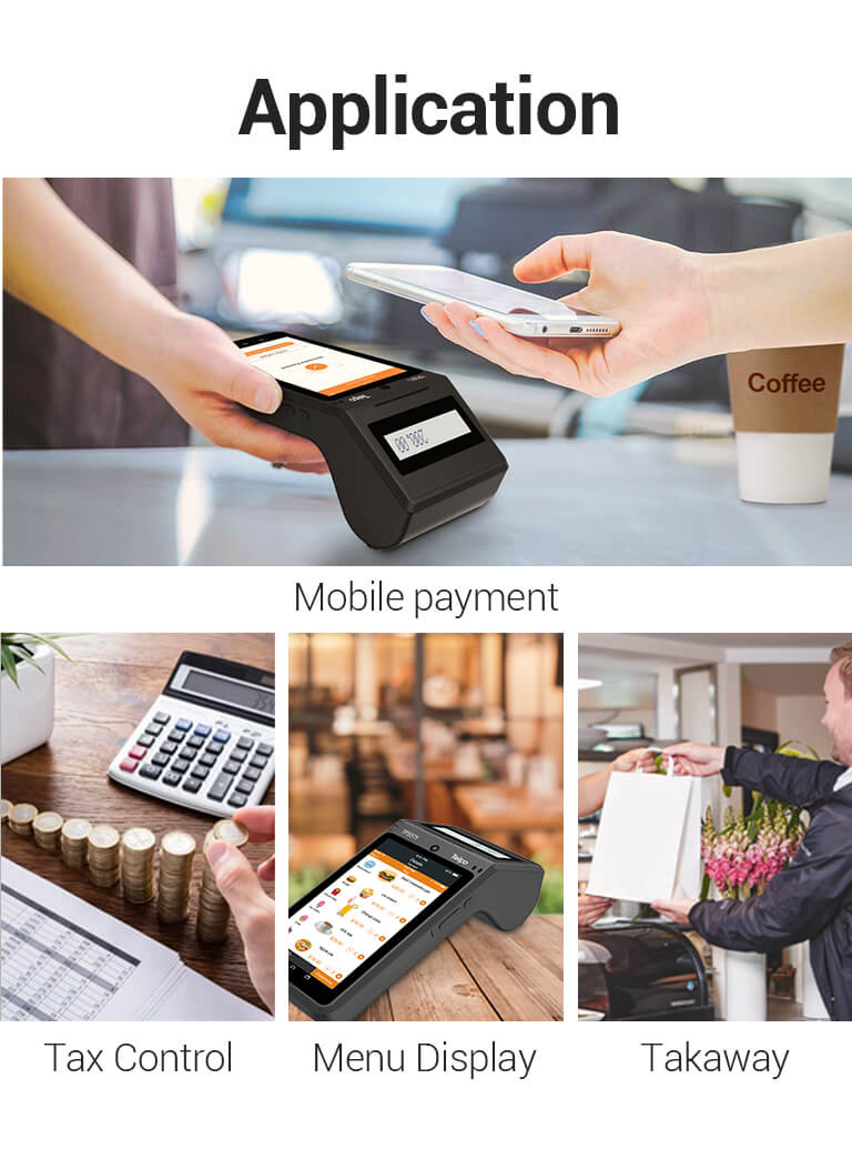retail shop mini android cash register with QR-code reader