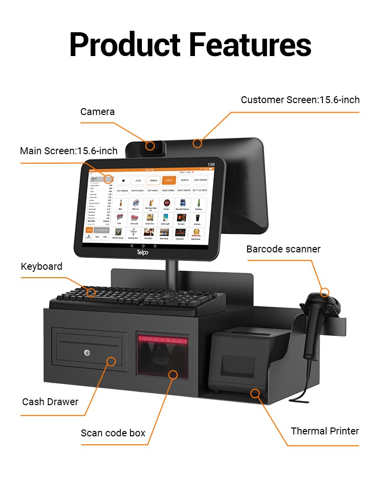 Retails integrated cash register 