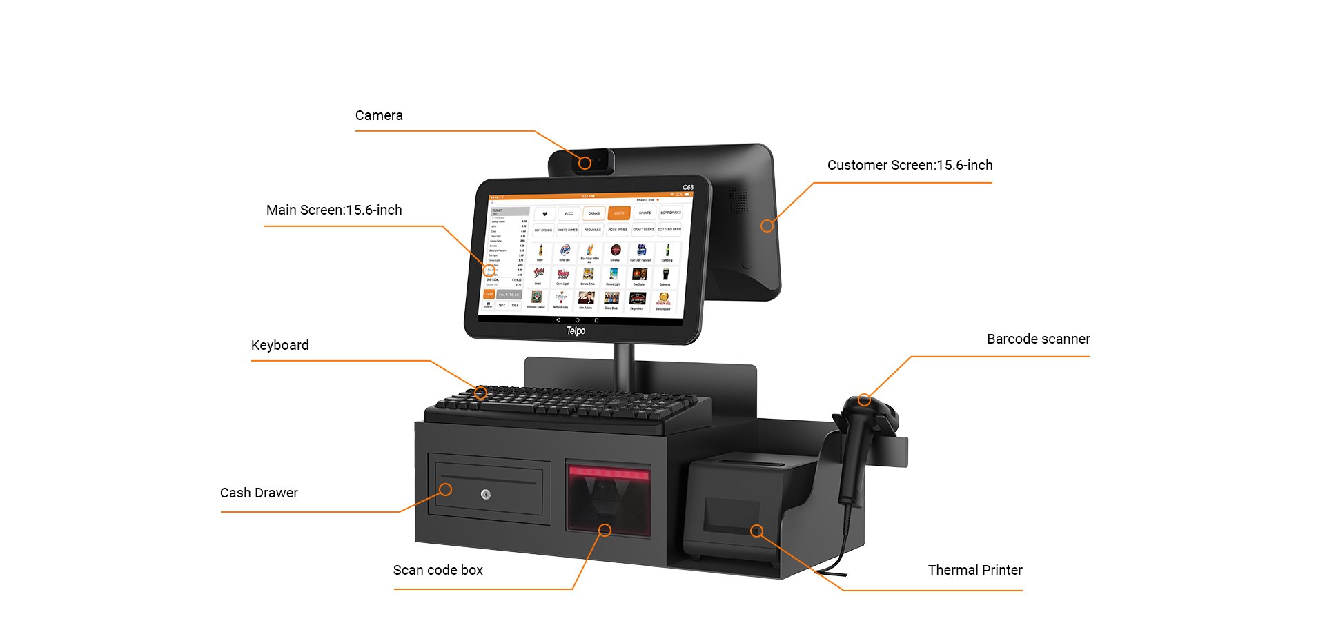 Telpo C68 integrated cash register