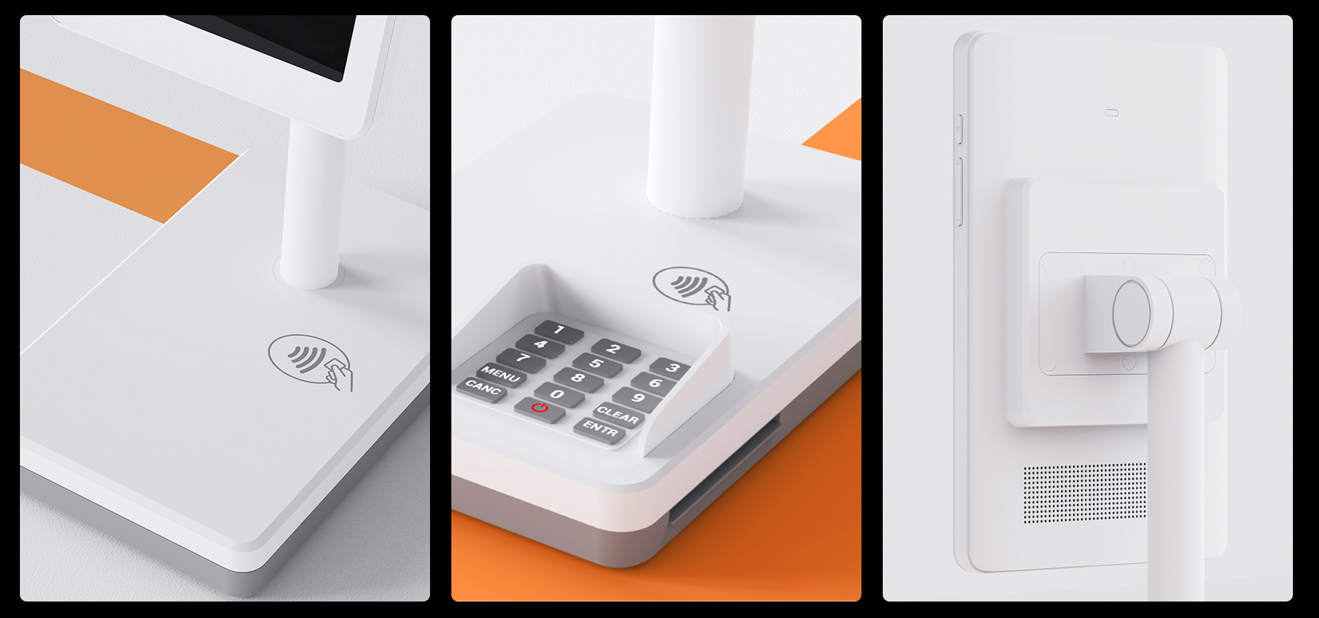 Desktop base with NFC