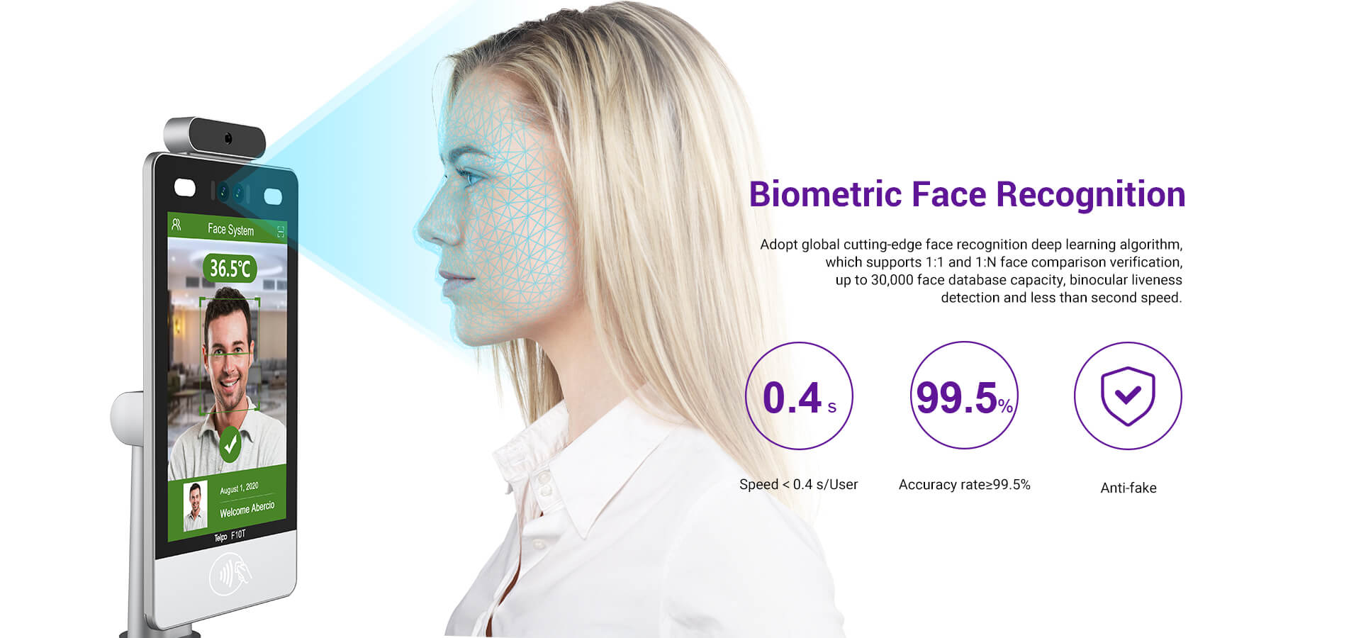 Biometric access control and temperature screening