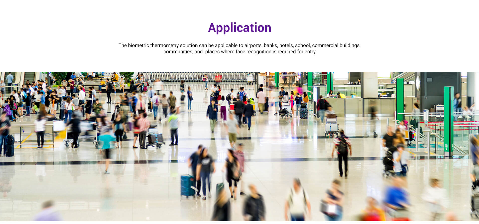 Airport temperature screening access control terminal