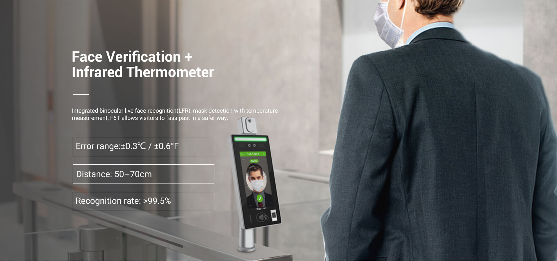 face verification and Temperature checking device in distance