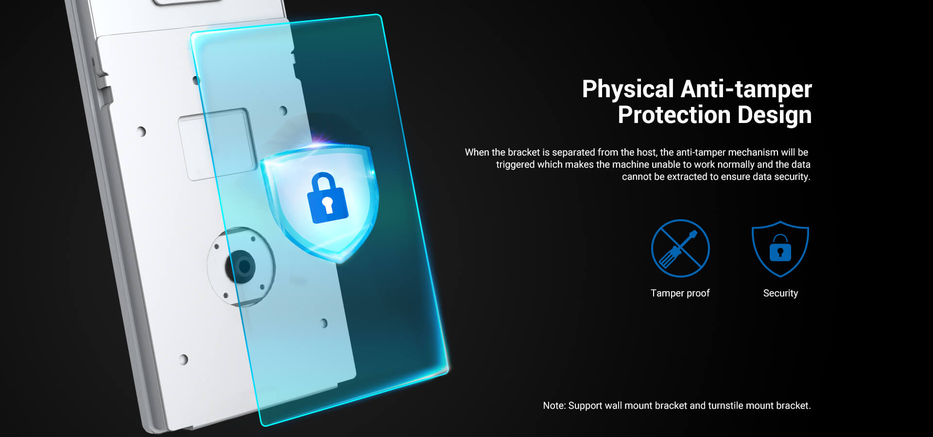 Temperature checking access control Device F6T Physical Anti-tamper, protective design 
