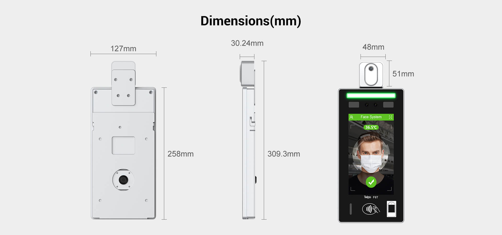  dimensions of F6T Telpo