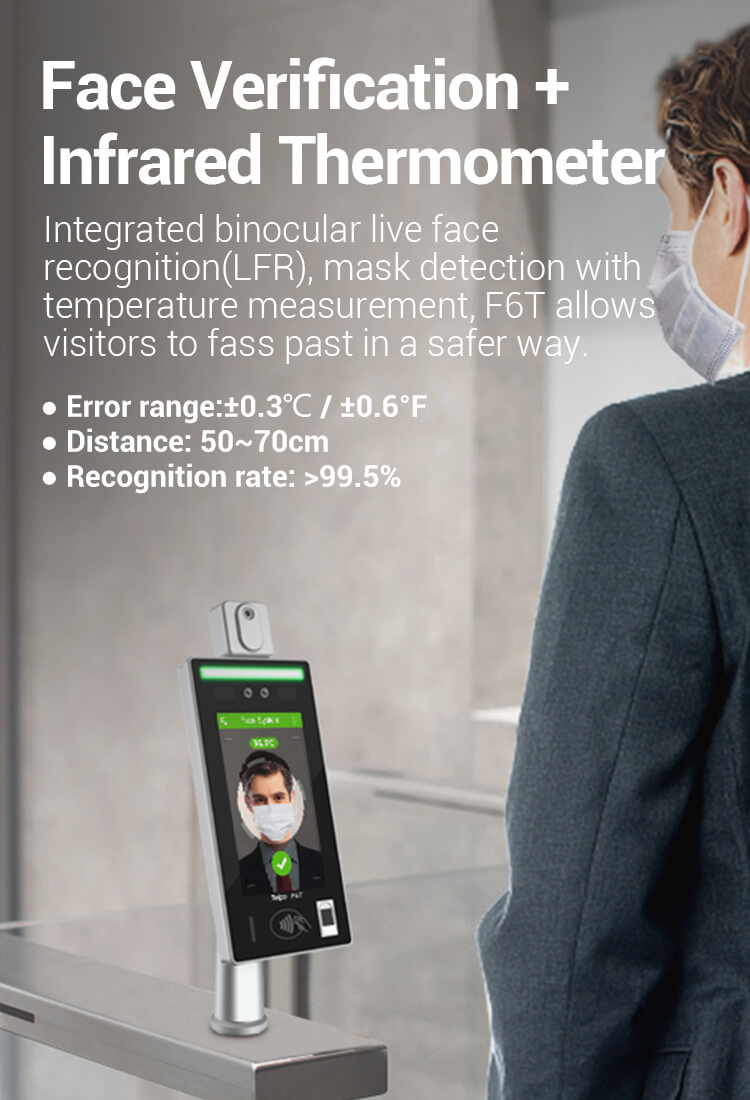 non-contact face verification infrared thermomether