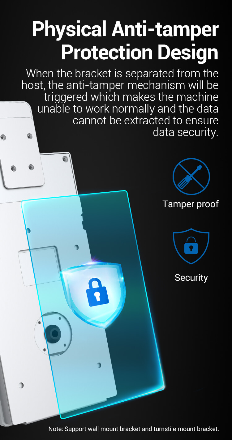 Anti-tamper face verification infrared thermomether