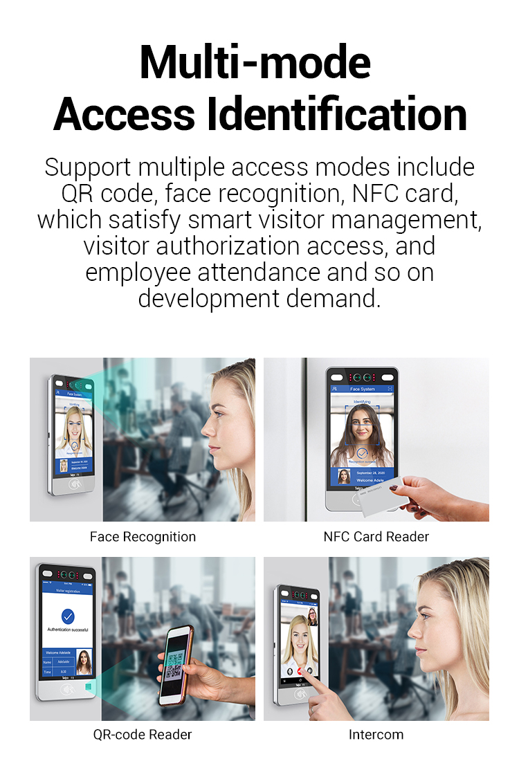 QR-code Fingerprint NFC card face recognition machine