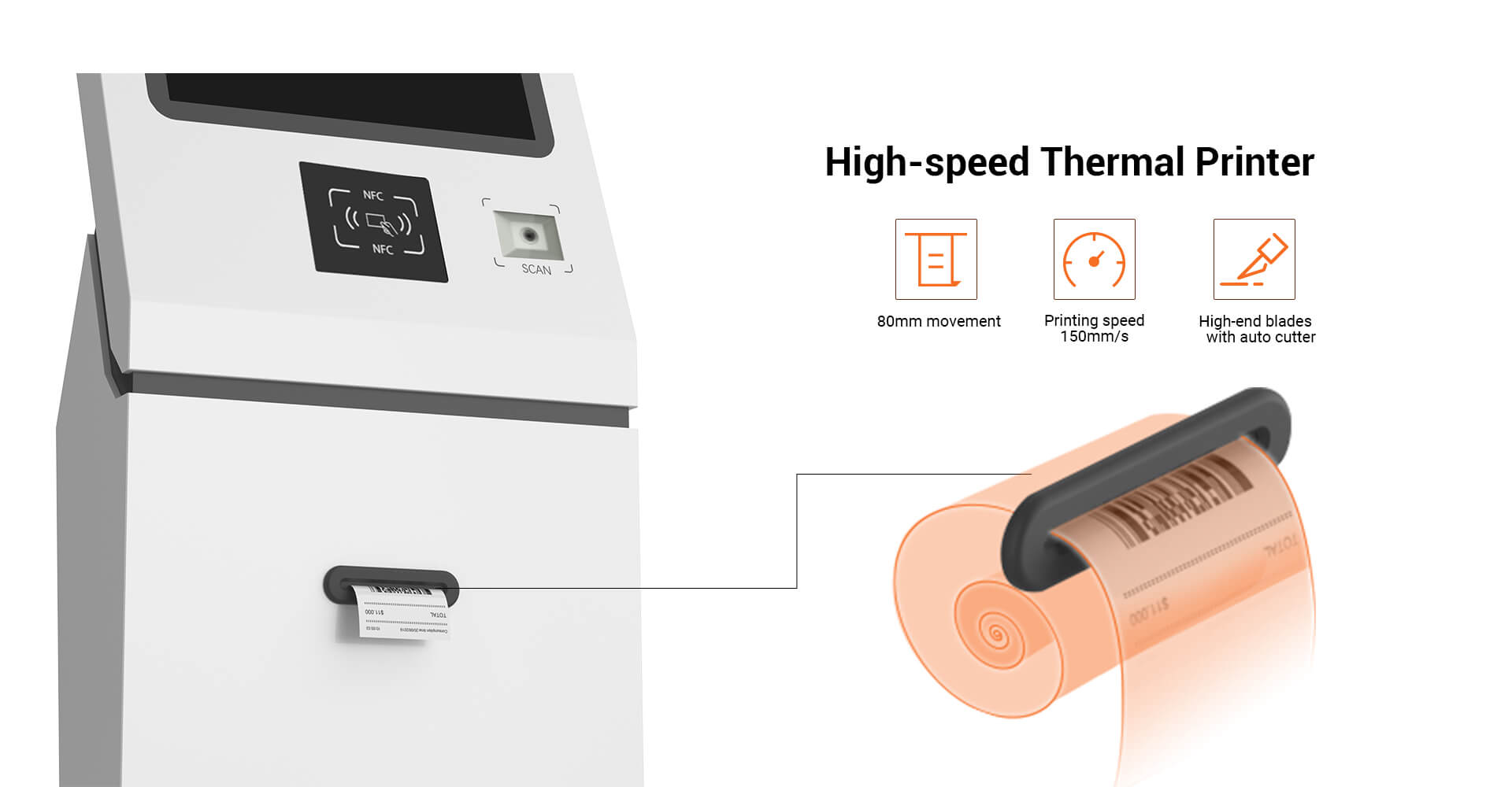 Non-contact recognition self service ticket vending kiosk Telpo K15 