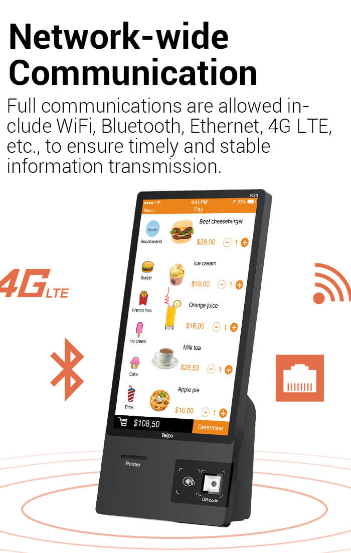 4G touch self service kiosk machine