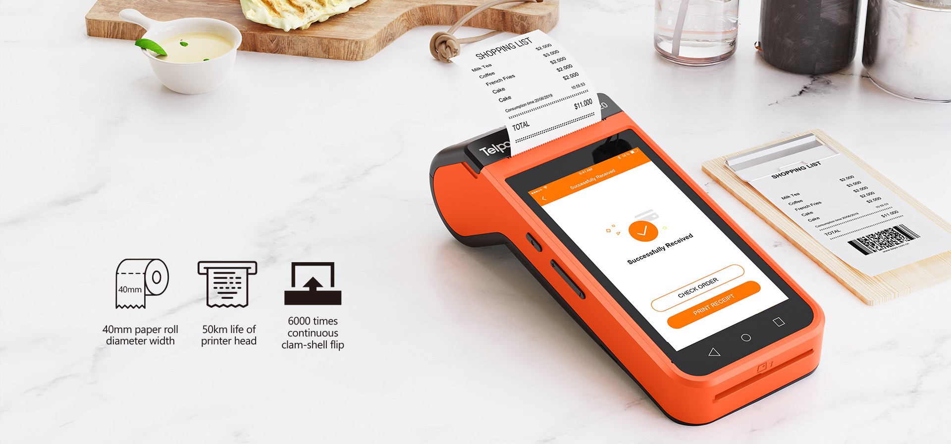 mobile cash register terminal