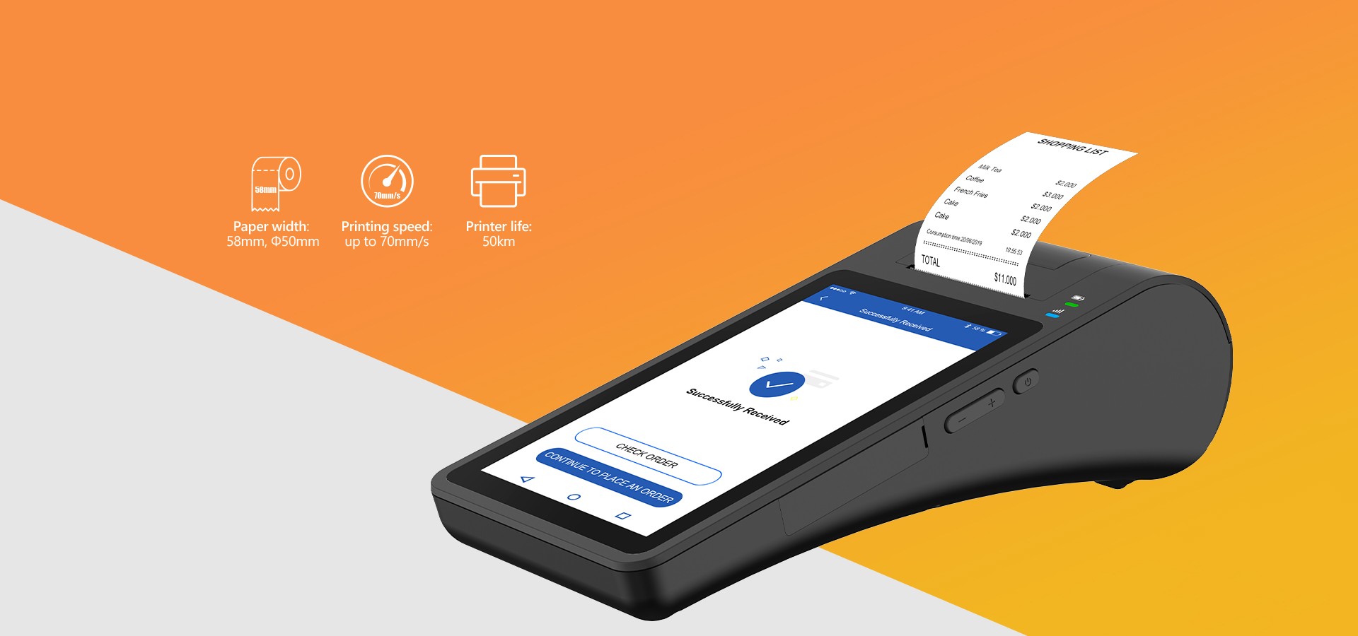 tablet POS with printer