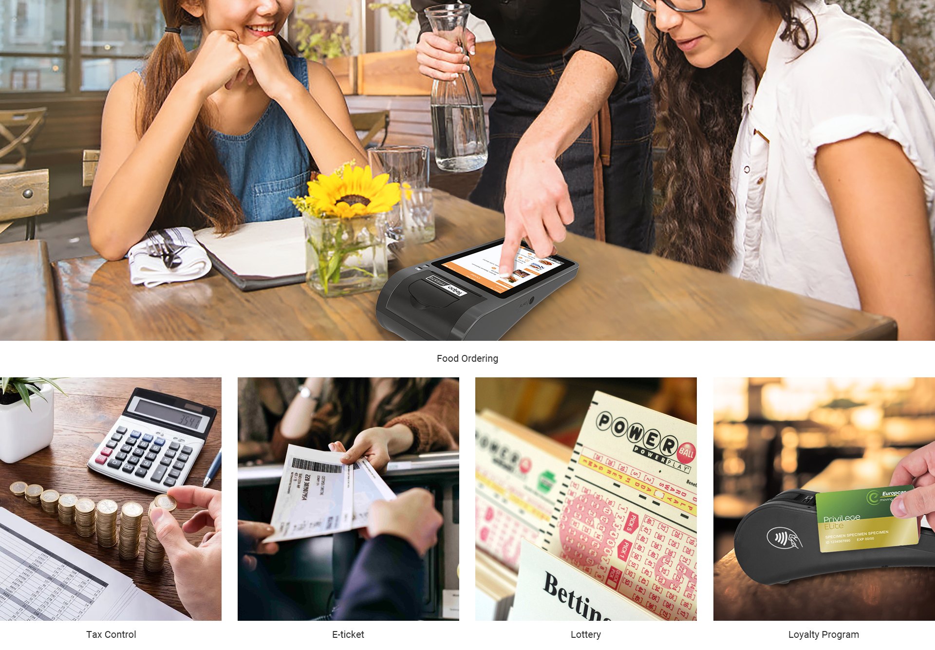 retails desktop smart POS Telpo TPS570 fiscal register