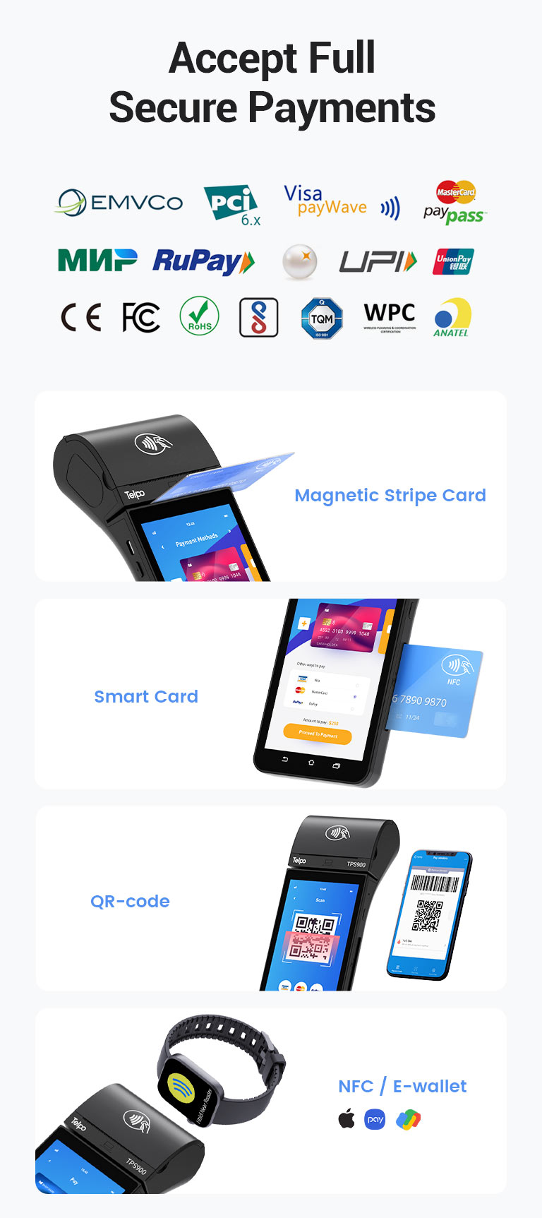 Telpo TPS900 android pos terminal 